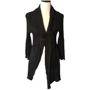 52 Weekends Long Black Cardigan size L